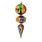 Chromatic Aurora | Hand-Painted Glass Ornament | Blubom 2026-156