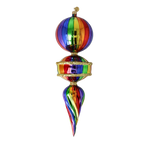 Chromatic Aurora | Hand-Painted Glass Ornament | Blubom 2026-156