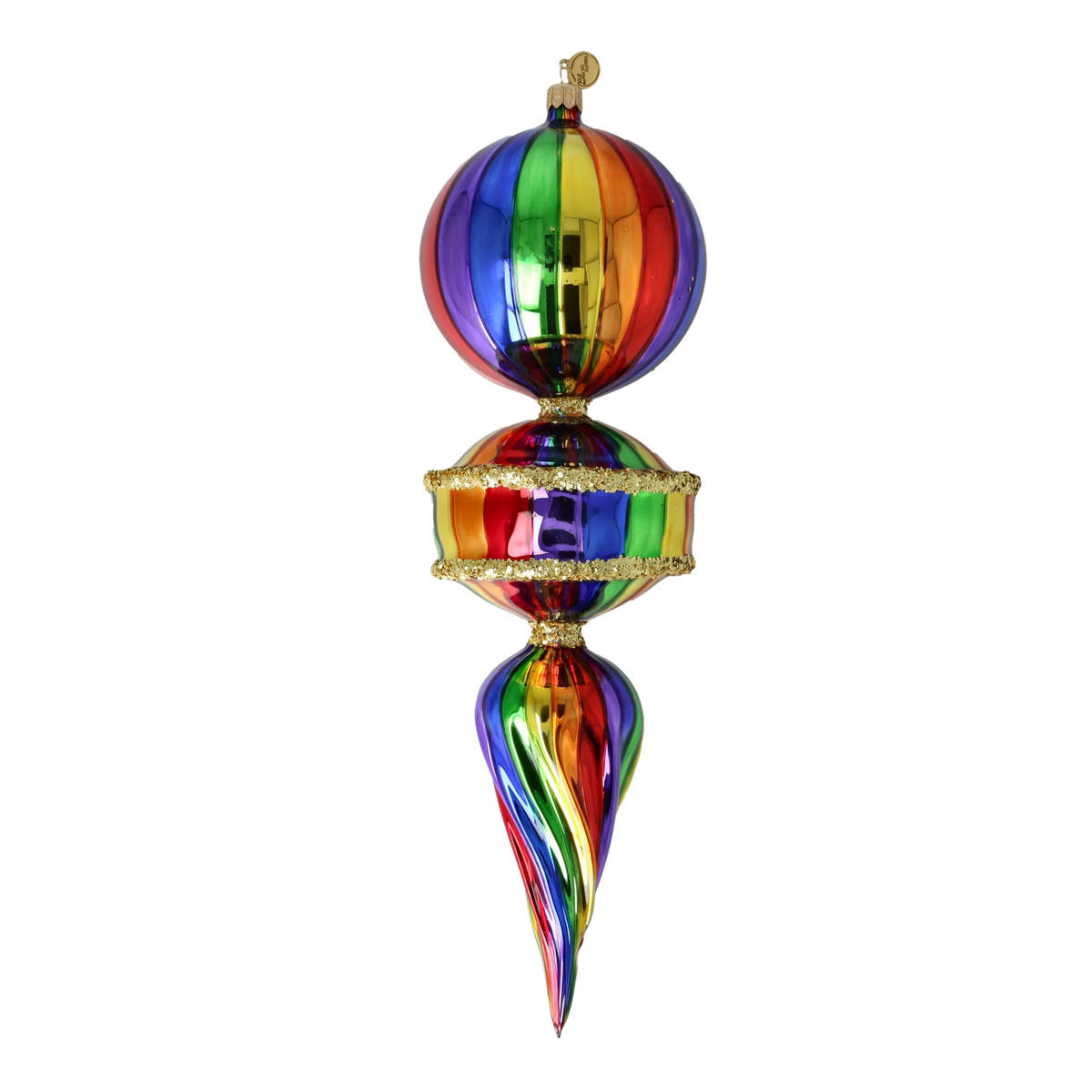 Chromatic Aurora | Hand-Painted Glass Ornament | Blubom 2026-156