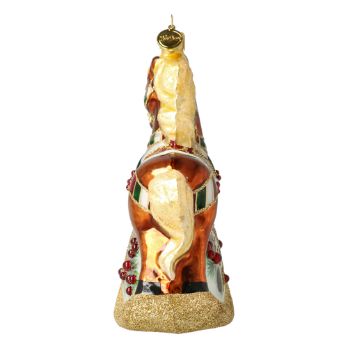 Copper Rocking Horse | Hand-Painted Glass Ornament | Blubom 2027-001
