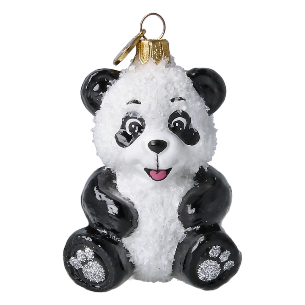 Panda Bear | Hand-Painted Glass Ornament | Blubom 2027-005