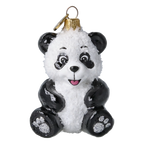 Panda Bear | Hand-Painted Glass Ornament | Blubom 2027-005