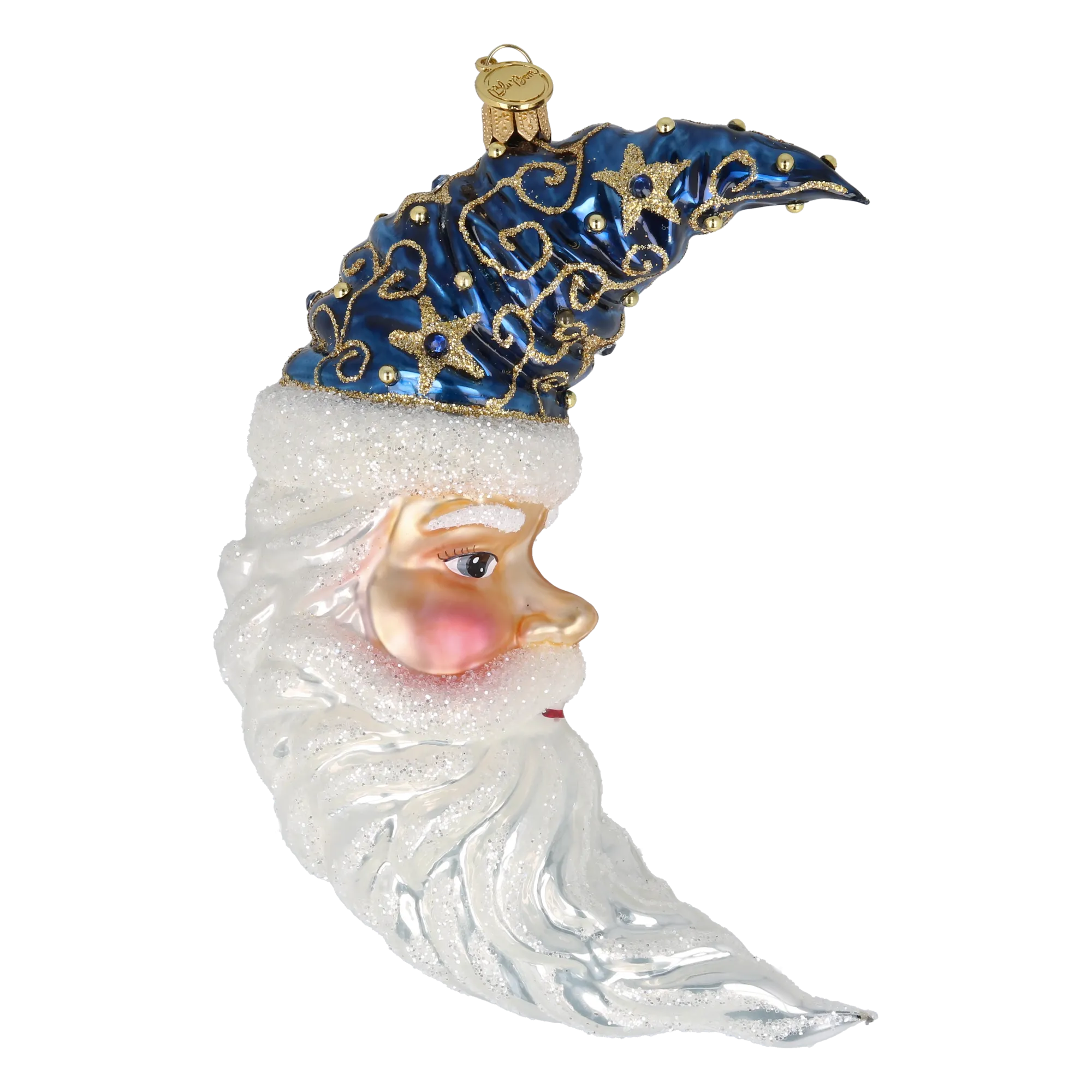 Navy Blue Santa Moon