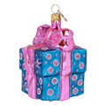 Bundled Gift in Bubblegum | Hand-Painted Glass Ornament | Blubom 2027-027