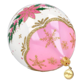 Load image into Gallery viewer, Personalized Winter Holly Drop in Blush | Hand-Painted Glass Ornament | Blubom 2027-035
