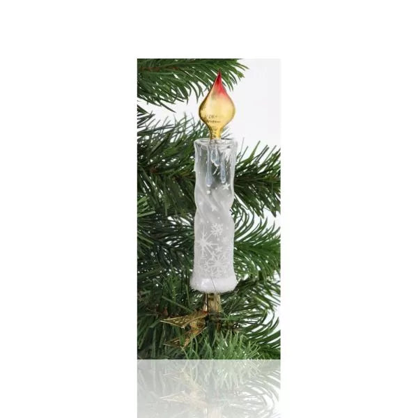 Snowflake Candle Handmade Glass Christmas ornaments