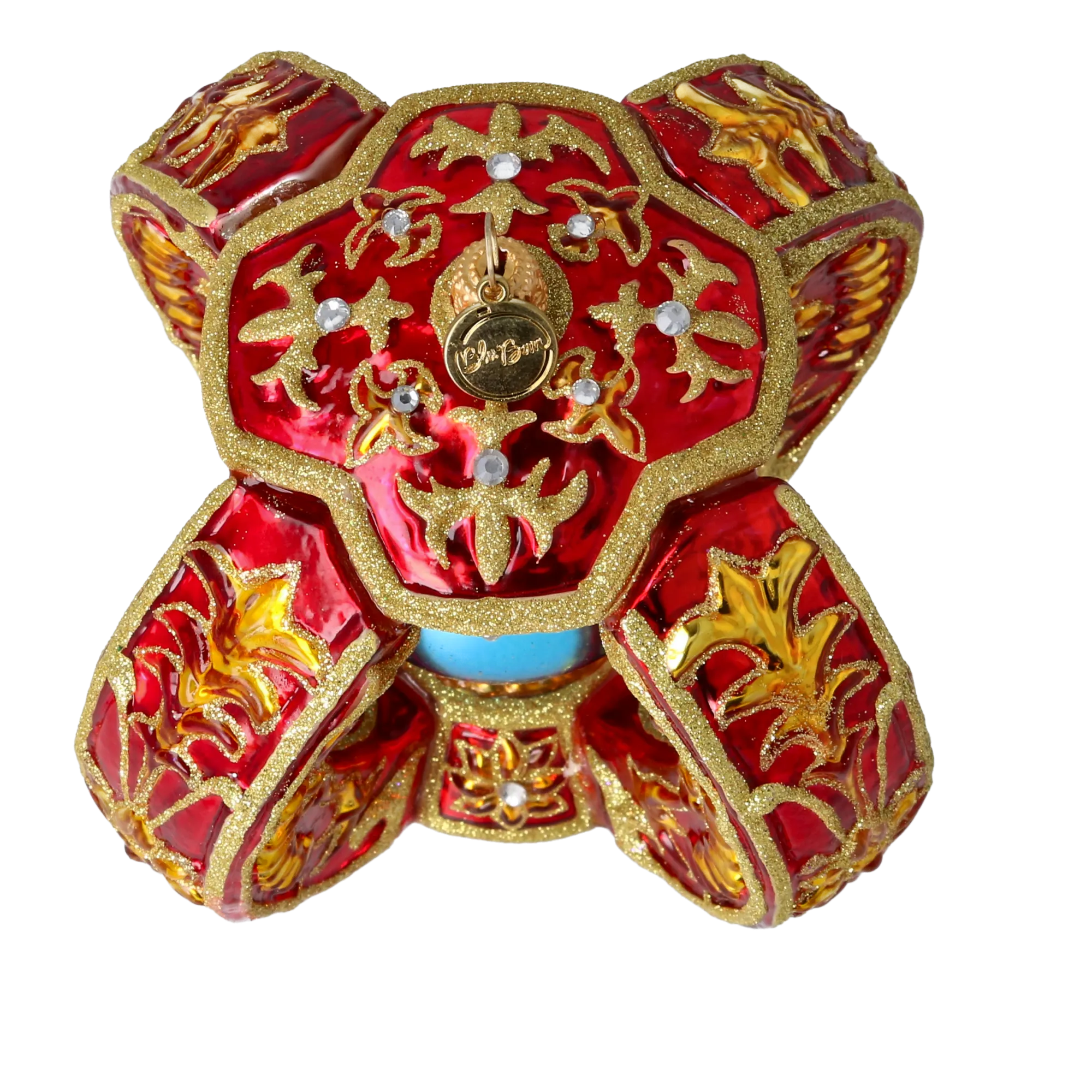 Imperial Halo Jewel glass christmas ornaments