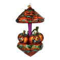 Load image into Gallery viewer, Pumpkin Carousel Whirling Pumpkin Parade Halloween Handmade Glass Christmas ornament

