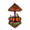 Load image into Gallery viewer, Pumpkin Carousel Whirling Pumpkin Parade Halloween Handmade Glass Christmas ornament
