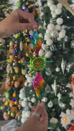 Luminous Aurora Pulse | Hand-Painted Glass Ornament | Blubom 2026-083