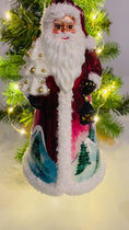 Load and play video in Gallery viewer, Santa with Lantern Handmade Glass Christmas ornament
