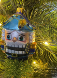 Load and play video in Gallery viewer, Blue Nutcracker - Handmade Glass Christmas Ornament.
